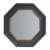 Benzara Octagonal Wall Mirror - Gray Perspective: front