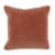 Square Fabric Throw Pillow with Solid Color and Piped Edges, Pink Perspective: front