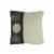 Leatherette and Fabric Accent Pillow, Cream and Brown Perspective: front