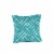 Geometric Pattern Fabric Accent Pillow, Blue and White Perspective: front