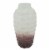 16 Inches Geometric Textured Glass Vase, White and Brown Perspective: front