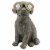 15 Inches Resin Sitting Dog Accent Decor with Solar, Antique Gold Perspective: front