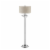 Floor Lamp with Starburst Crystal Accent, Gray and Silver- Saltoro Sherpi Perspective: front
