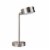 Adjustable Round Shade Metal LED Table Lamp with USB Plugin, Silver- Saltoro Sherpi Perspective: front