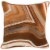 Woven Textured Fabric Throw Pillow with Abstract Pattern, Orange Perspective: front