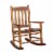 Rocking Chair with Slatted Design Back and Seat, Brown- Saltoro Sherpi Perspective: front