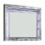 Wall Mirror with LED light and Wooden Frame, Silver Perspective: front