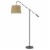 68 Inch Adjustable Arc Arm Metal Floor Lamp, Bronze Black Perspective: front