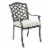 Wynn Outdoor Patio Metal Dining Chair, Set of 2, Light Gray Perspective: front