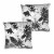 17 x 17 Inch Decorative Square Cotton Accent Throw Pillows, Classic Floral Print, Set of 2, Perspective: front