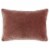 Hillary 20 Inch Velvet Welt Decorative Lumbar Throw Pillow, Auburn Red Perspective: front