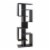 Andy 72 Inch Wood Bookcase, Geometric 7 Multi Layered Shelves, Gray Perspective: front