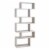 Andy 74 Inch Wood Bookcase, Stacked 6 Tier Shelves, Oak White Perspective: front