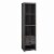 Tia 72 Inch Modern Media Pier, 4 Shelves Bookcase Storage, Distressed Grey Perspective: front