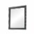 Cale 40 Inch Modern Portrait Mirror, Velvet Upholstery, Nailhead Trim, Gray Perspective: front