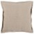 Pixie 22 x 22 Square Soft Fabric Accent Throw Pillow, Flange Edges, Beige Perspective: front
