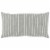 14 x 26 Accent Lumbar Pillow, Down, Striped Pattern, Gray, White Fabric Perspective: front