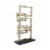 Jodie 23 Inch Metal Modern Accent Decor, Stacked Squares, Block Base, Gold- Saltoro Sherpi Perspective: front