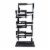 Jodie 27 Inch Metal Modern Accent Decor, Stacked Squares, Block, Black- Saltoro Sherpi Perspective: front