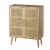 Dana 40 Inch Storage Cabinet, Wood Frame, 2 Shelves, 2 Rattan Doors, Brown, Saltoro Sherpi Perspective: front
