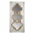 58 Inch Decorative Accent Mirror, Gold Ornate Trim over White Fir Wood- Saltoro Sherpi Perspective: front