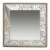 Filo 15 Inch Square Accent Wall Mirror, Raised Edges, Silver Wood Frame- Saltoro Sherpi Perspective: front