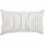 Tara King Size Lumbar Pillow Sham, Cotton Sateen Back, Woven Stripe, Ivory- Saltoro Sherpi Perspective: front