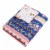 Pico 60 Inch Throw Blanket, Polka Dots and Blue Flowers, Blue Microfiber- Saltoro Sherpi Perspective: front