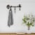 Decorative Skeleton Key Design Hooks-3-Pronged Cast Iron Shabby Chic Rustic Wall Mount Hooks Perspective: front
