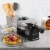 Electric Waffle Iron that Flips Nonstick Plates and Drip Pan for Overflow Easy Clean up Perspective: front