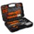 Wood BBQ Grill Tool Set- 18 Pc Stainless Steel Barbecue Accessories with Wooden Handles and Perspective: front