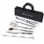 BBQ Grill Tool Set- Stainless Steel Barbecue Grilling Accessories with 7 Utensils and Perspective: front