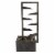 Big Outdoor Water Fountain 34 Inch Metal Concrete Backyard Oasis Zen Waterfall Perspective: front