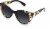 Foster Grant® Polarised Aisha Brown Floral Plastic Cat Eye Sunglasses Perspective: front