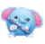 Zuru Snackles Series 1 Plush Elephant & Mentos® Perspective: front