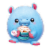 Zuru Snackles Series 1 Plush Hippo & Cinnabon® Perspective: front