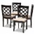 Baxton Studio Verner Wood Dining Chair in Sand and Espresso - Set of 4 Perspective: front