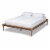 Baxton Studio Romy Full Size Ash Brown Finished Wood Bed Frame Perspective: front