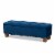 Baxton Studio Hannah Navy Blue Velvet Upholstered Storage Ottoman Bench Perspective: front