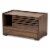 Baxton Studio Claire Walnut Brown Finished Cat Litter Box Cover House Perspective: front