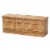 Oswald Modern and Contemporary Farmhouse Natural Oak Brown Finished Wood 2-Door Storage Bench Perspective: front