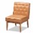 Baxton Studio Riordan Tan and Walnut Brown Finished Wood Dining Chair Perspective: front