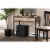 Grayer Industrial Natural Brown Finished Wood And Black Metal 2-Drawer Desk Perspective: front