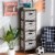 Baxton Studio Jorah Modern and Contemporary Grey and White Fabric Greywashed 4-Basket Perspective: front