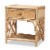 Baxton Studio Camara Modern Bohemian Natural Brown Rattan 1-Drawer Nightstand Perspective: front