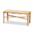 Baxton Studio Cacaban Modern Bohemian Natural Brown Rattan Accent Bench Perspective: front