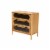 Naresh Mid-Century Modern Transitional Natural Brown Bamboo Wood 3-Drawer Storage Cabinet Perspective: front