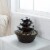 Indoor Water Fountain With LED Lights- Lighted Three Tier Soothing Cascading Tabletop Perspective: front