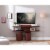 Furniture of America Brie Wood 2-Tier Floating TV Stand in Vintage Walnut Perspective: front
