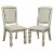 Furniture of America Gaines Fabric Padded Side Chair in Antique White (Set of 2) Perspective: front